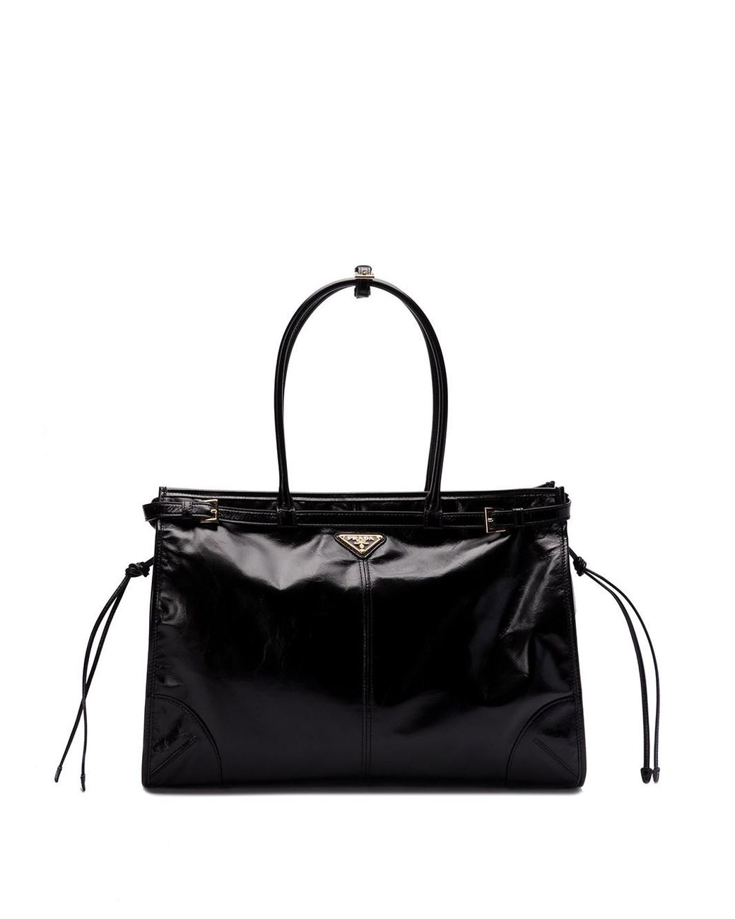 Prada Large Leather Tote in Black Lyst UK
