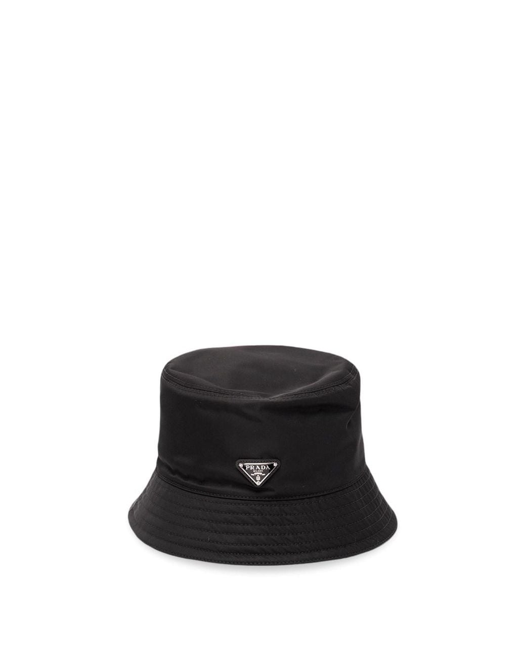 Prada Black Re-Nylon Bucket Hat for men