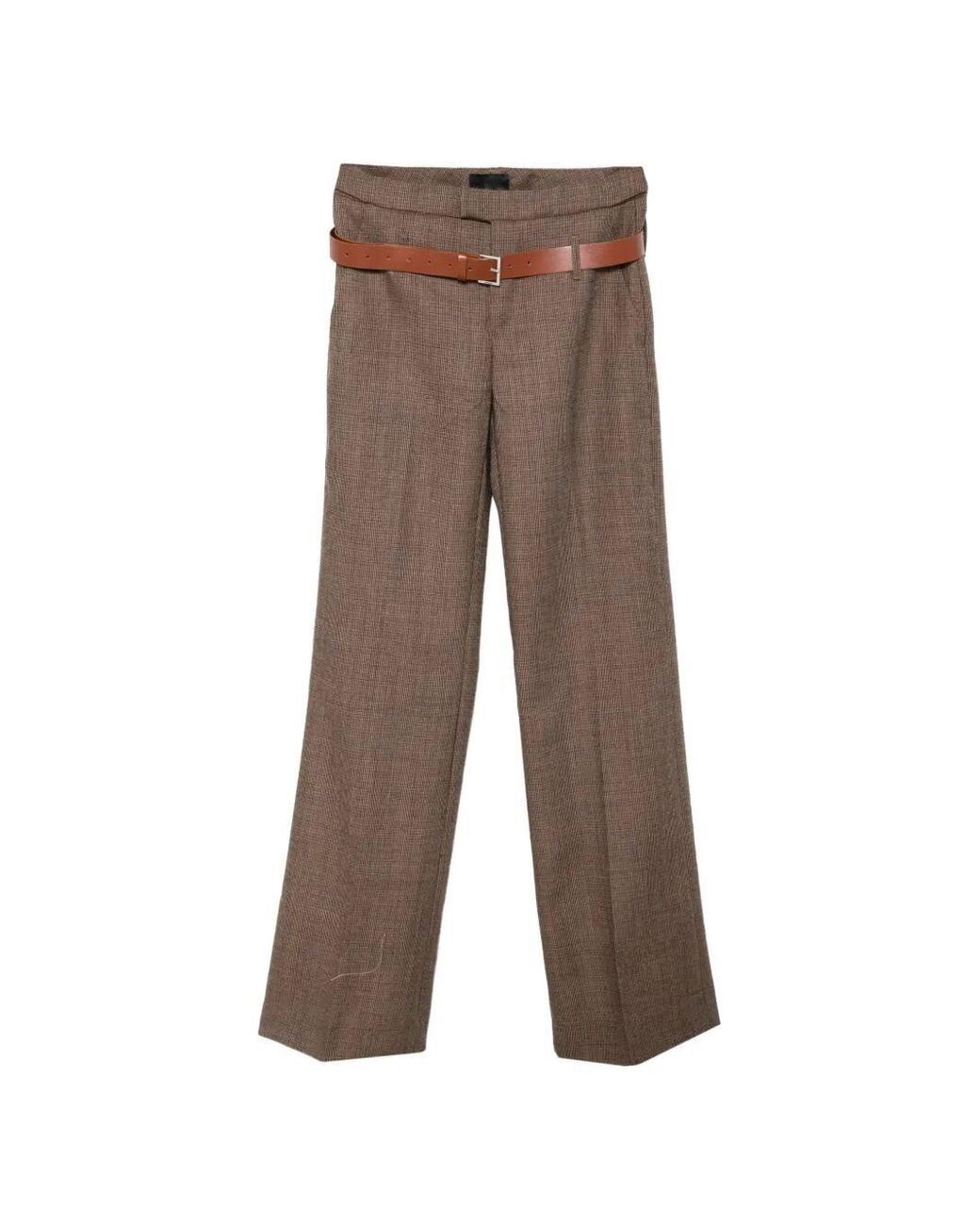 Dondup Brown 'Margie' Wide Leg Pants