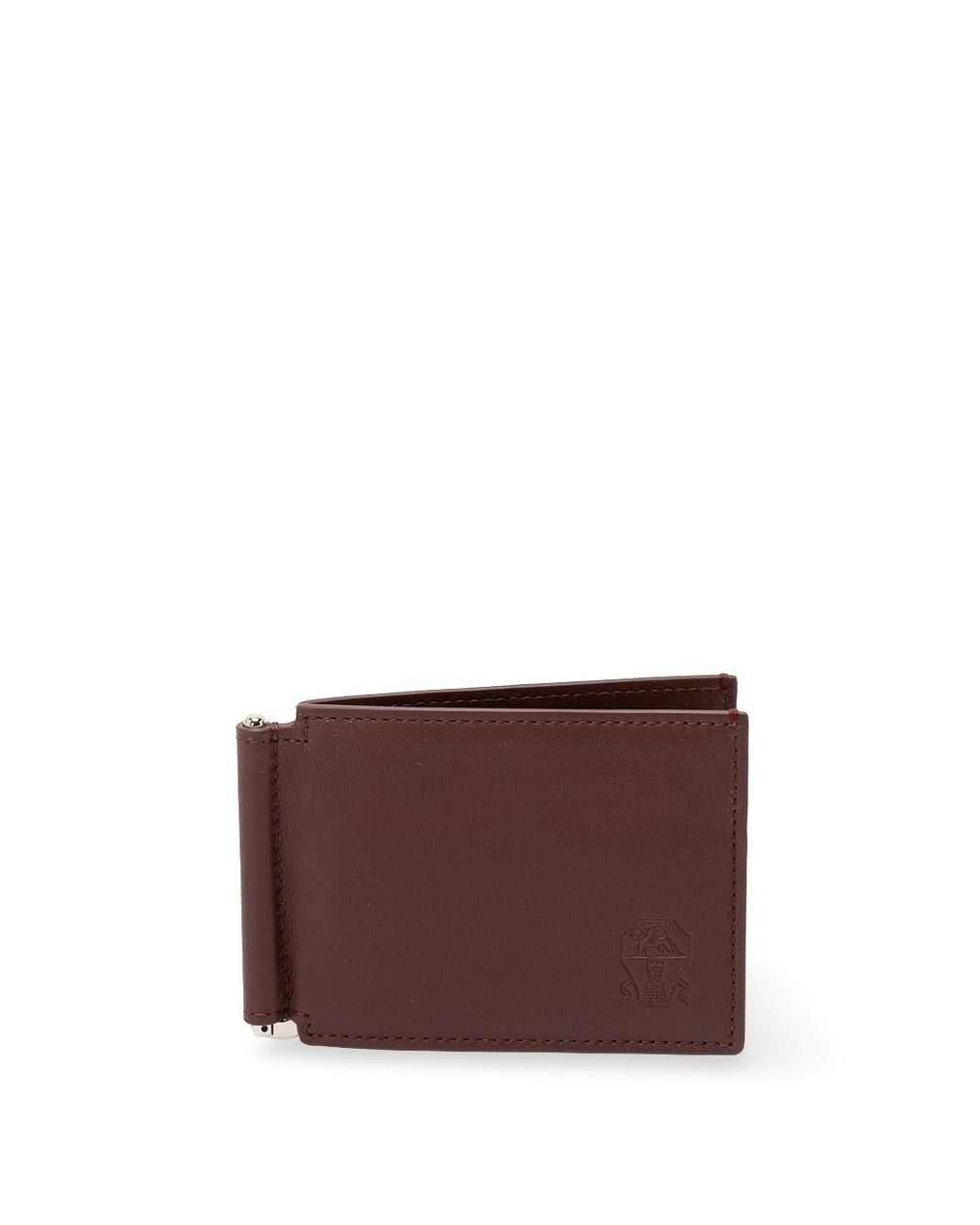 Brunello Cucinelli Purple Leather Wallet for men