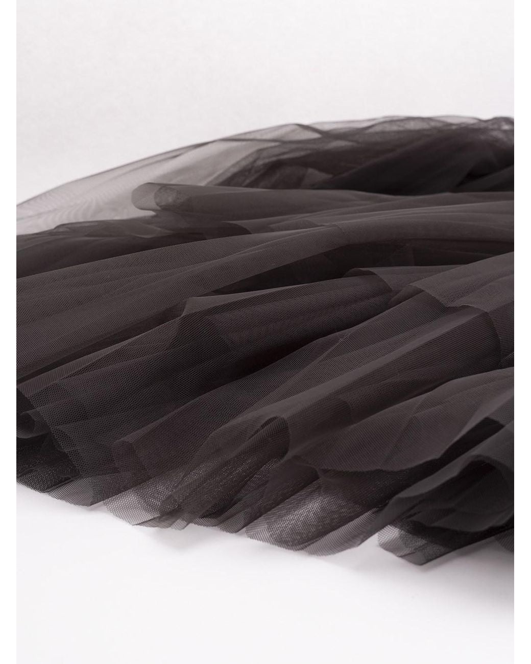 Brunello Cucinelli Gray Tulle Midi Skirt
