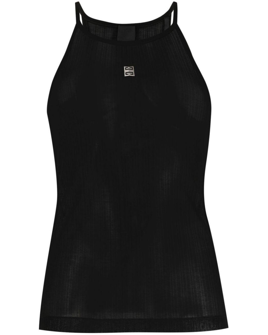 Givenchy Fitted Tank Top in Black | Lyst UK