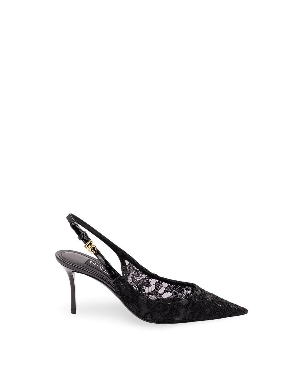 Dolce & Gabbana White Dolce & Gabbana Lace Slingback