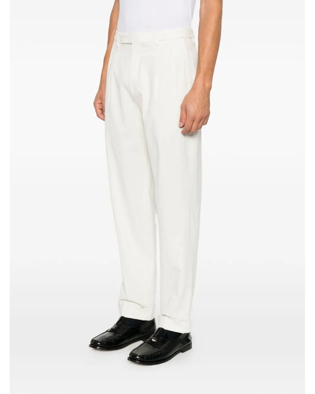 GTA White 'Dante' Cashmere Pants for men