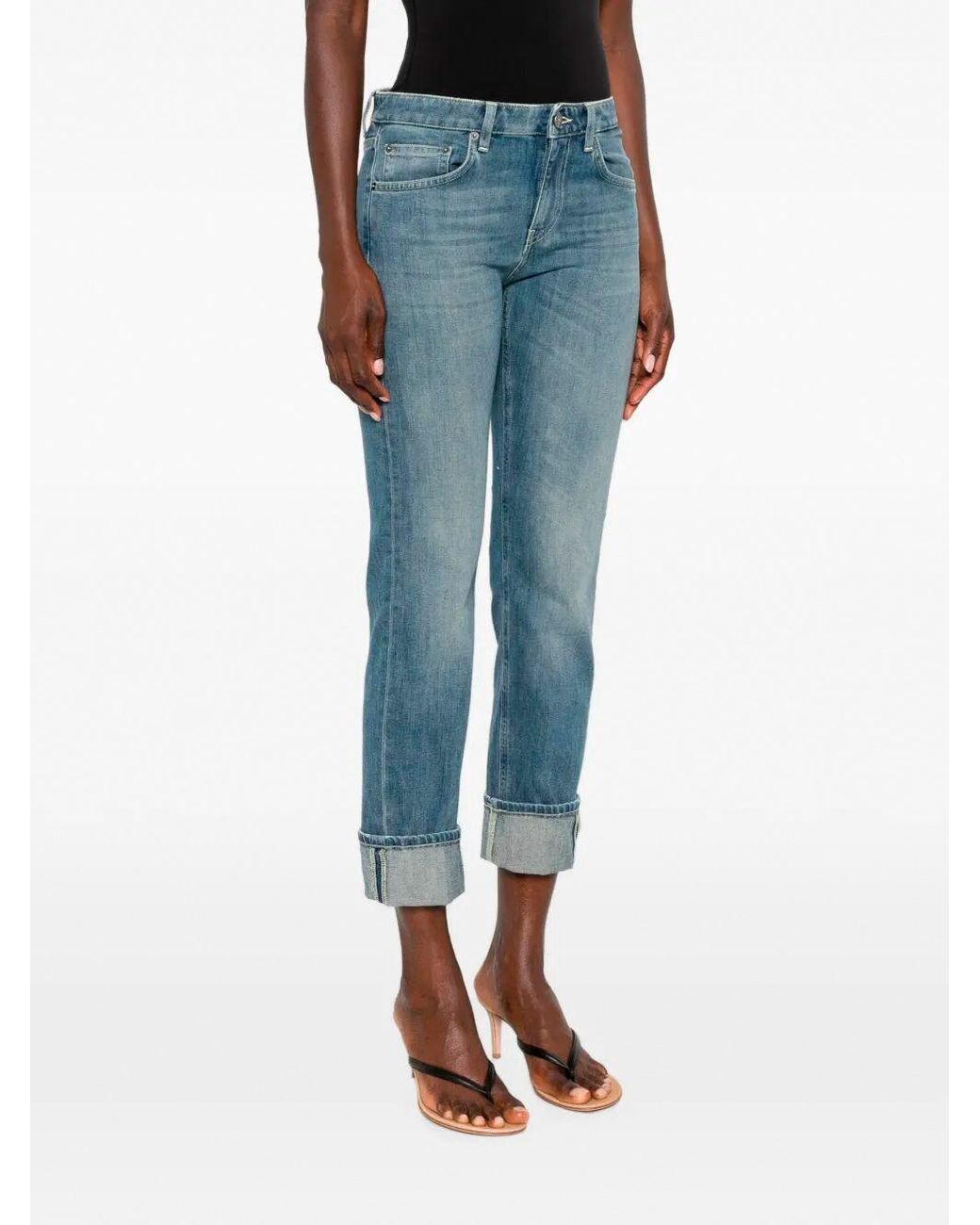Dondup Blue 'Coco' Slim 5-Pocket Jeans