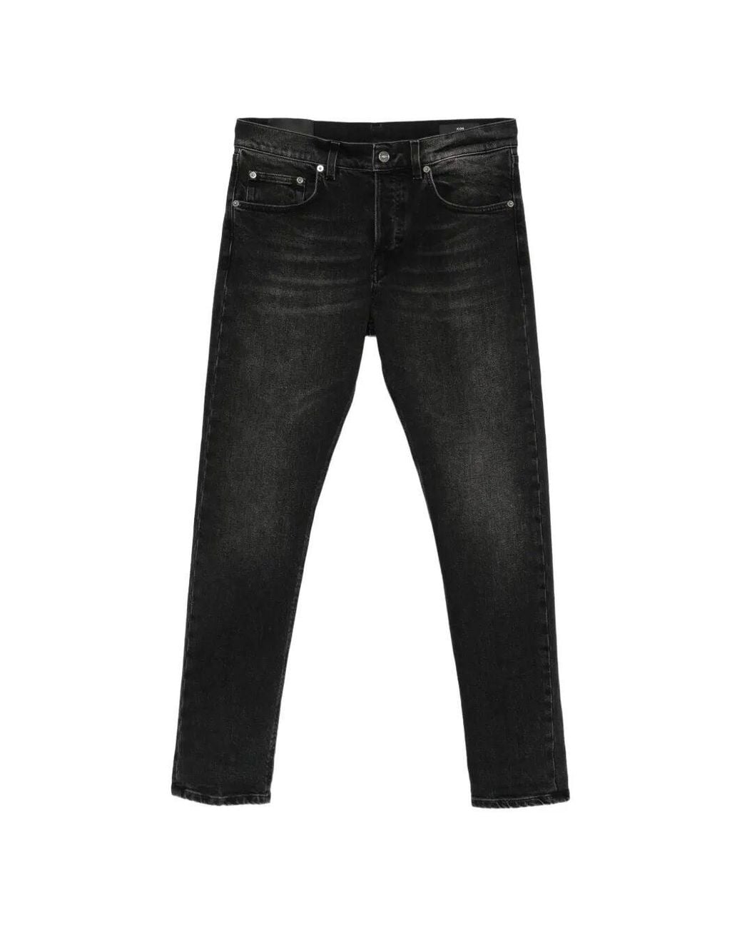 Dondup Black 'Icon' Slim 5-Pocket Jeans for men