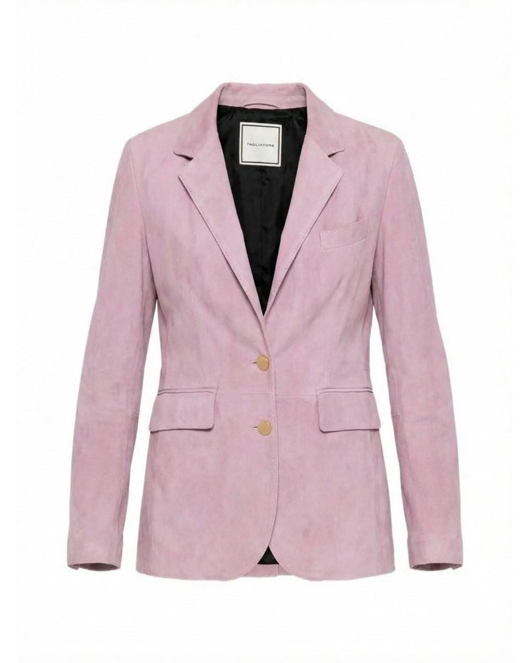 Tagliatore Pink Leather Jacket