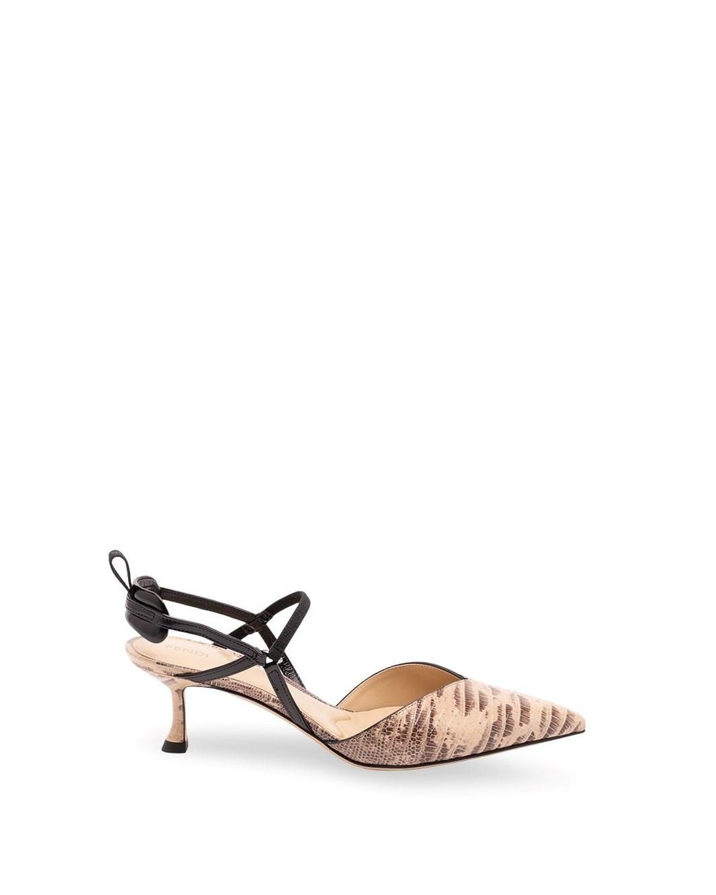 Fendi White 'Colibri Lite' Slingback