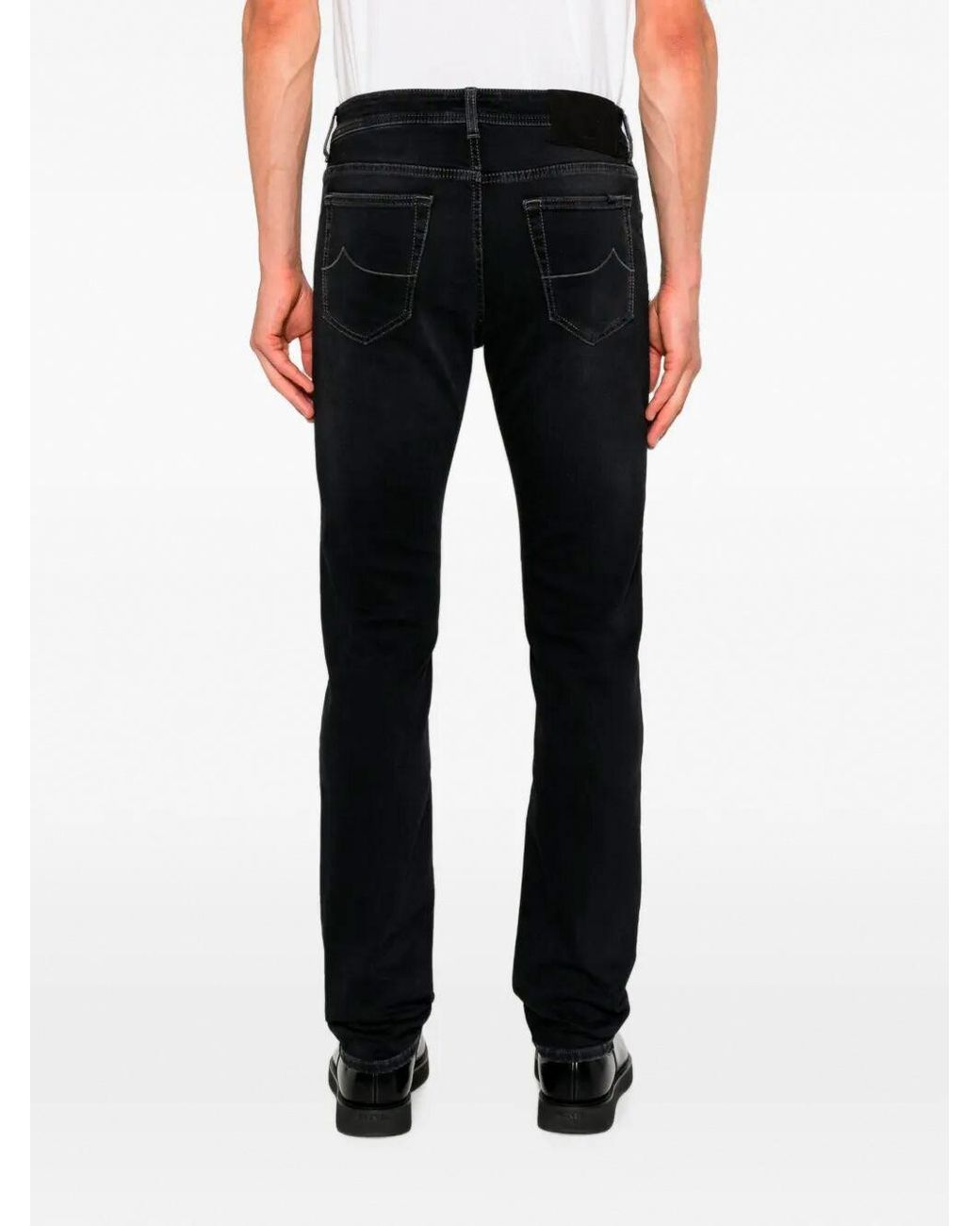 Jacob Cohen Black 'Bard' Slim Fit 5-Pocket Pants for men