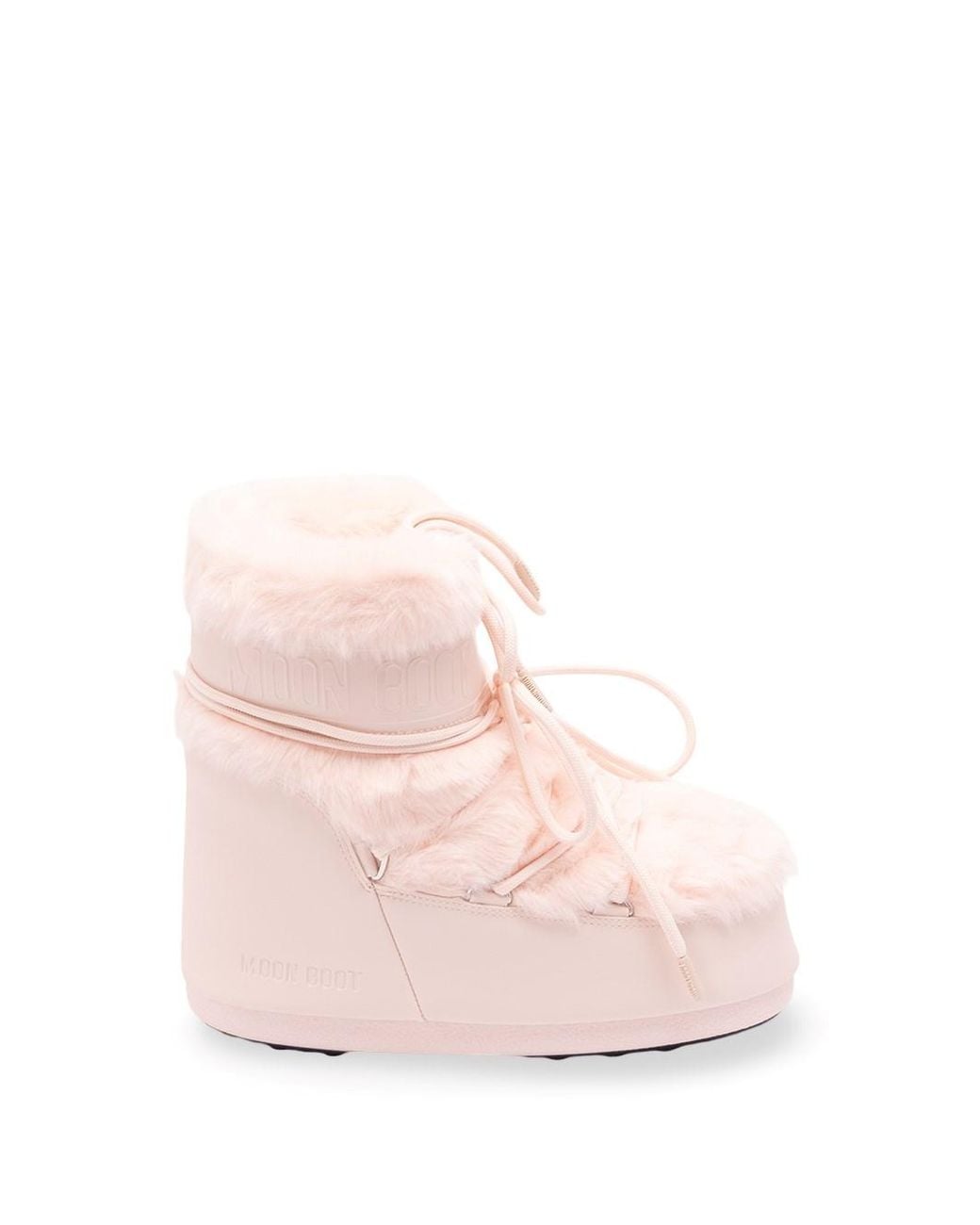 Moon Boot Pink 'Icon Low Faux Fur' Boots