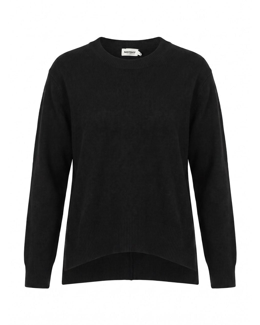 Not Shy Black 'Priska' Round Neck Sweater