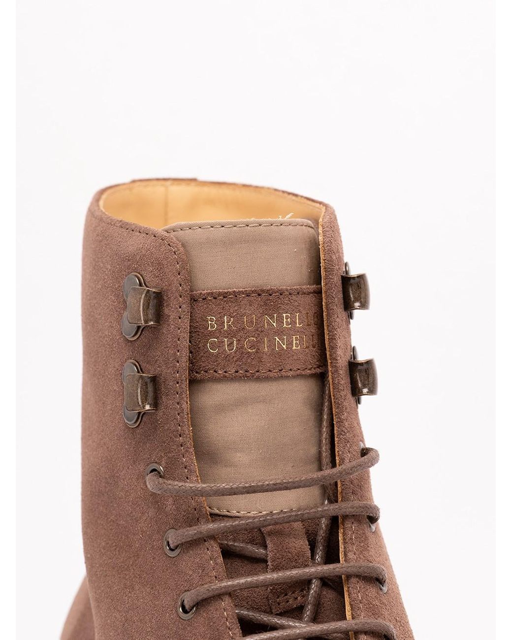 Brunello Cucinelli Brown Suede Boots for men