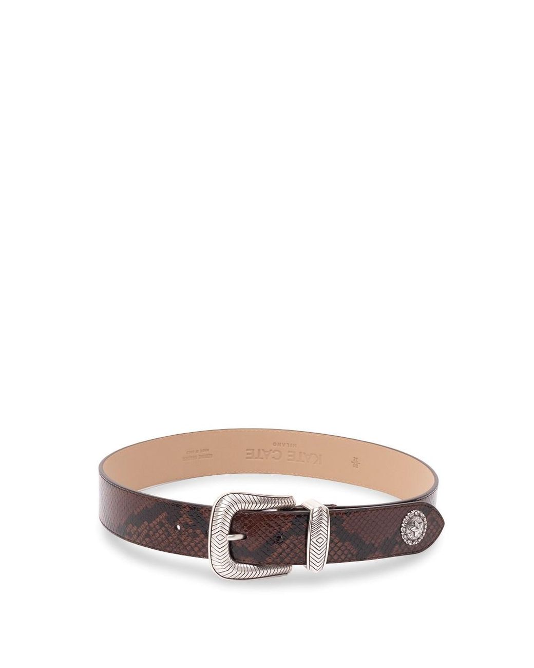 KATE CATE White 'Tex Mex Python' Belt
