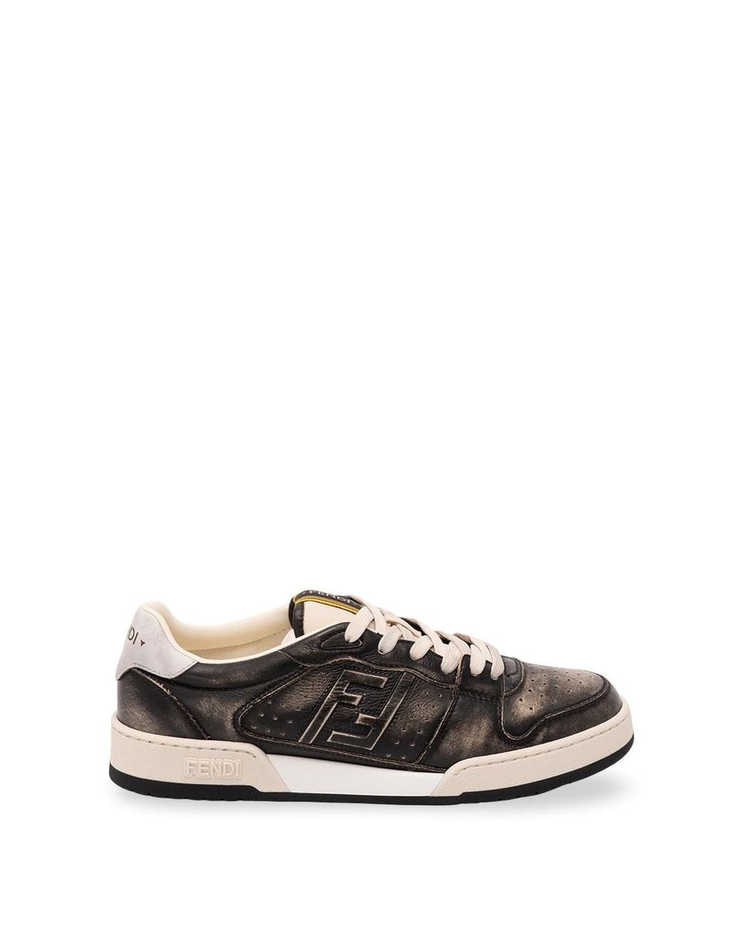Fendi White 'Match' Sneakers for men