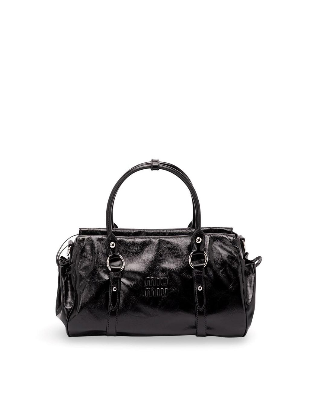 Miu Miu Black Shiny Leather Handbag