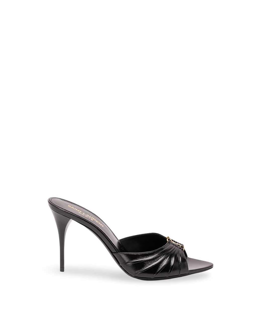 Saint Laurent White Babylone Mules