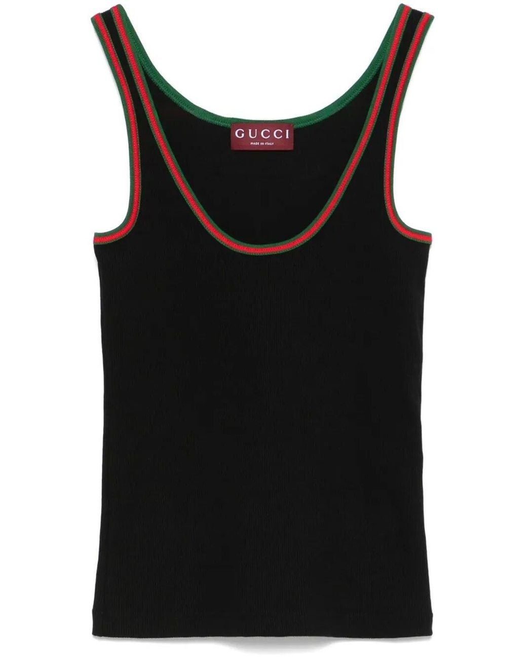 Gucci Web Tank Top in Black | Lyst