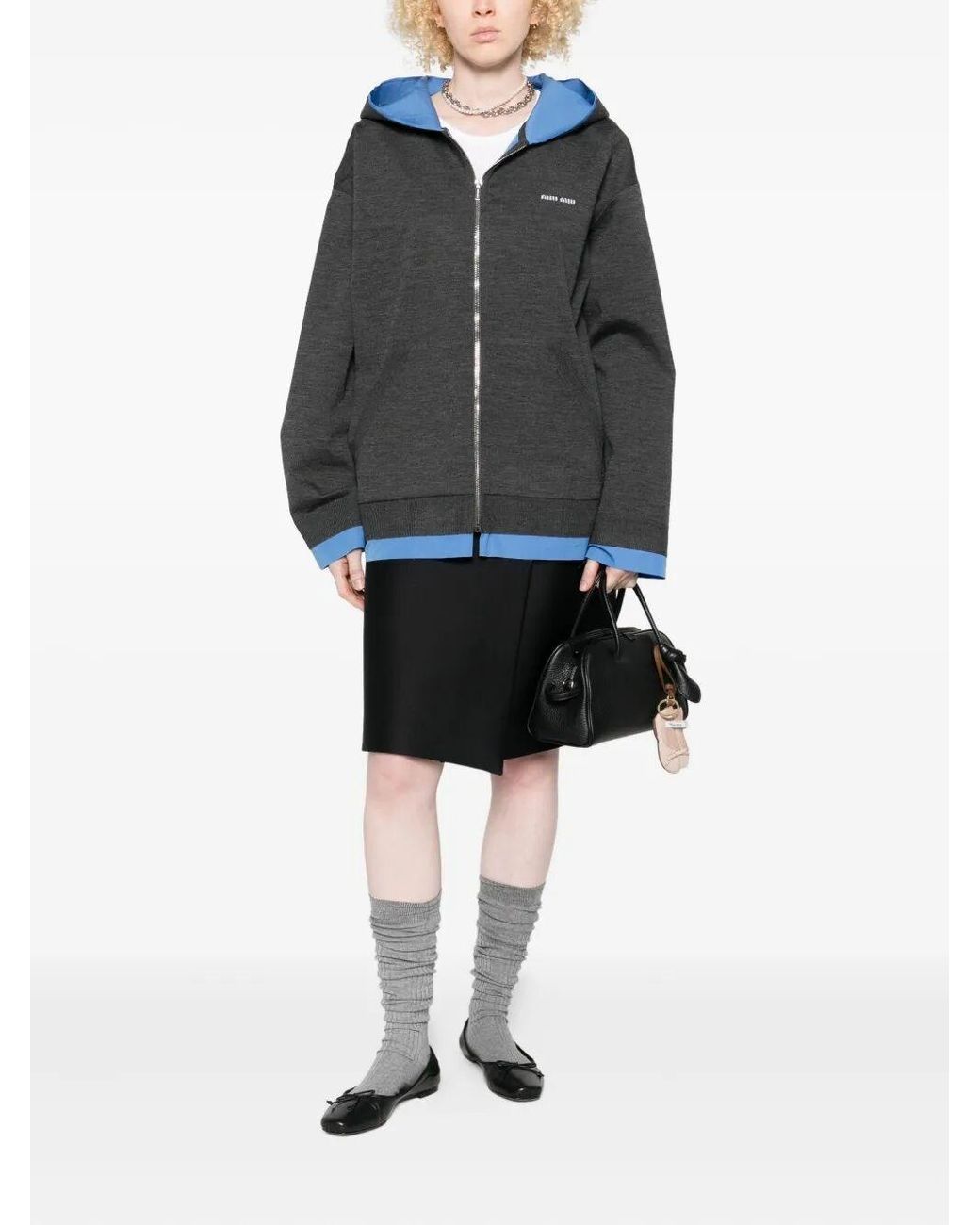 Miu Miu Black Hooded Jacket