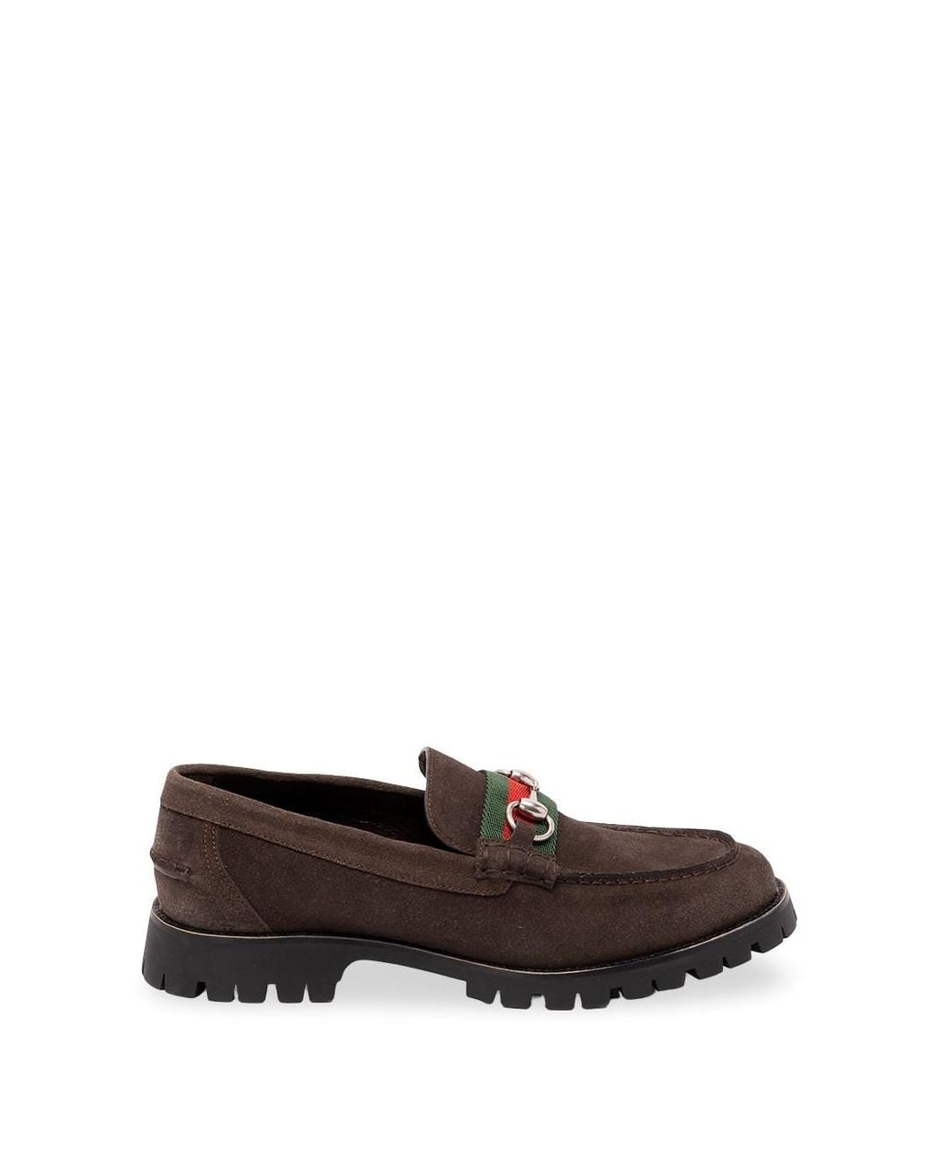 Gucci White Loafers With Horsebit And Lug Sole for men