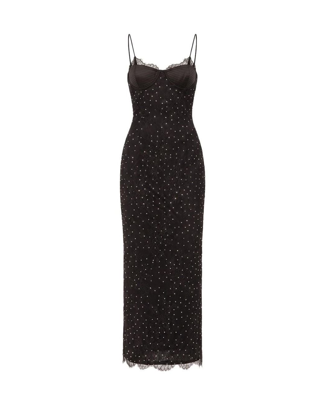 Nissa Black Evening Dress