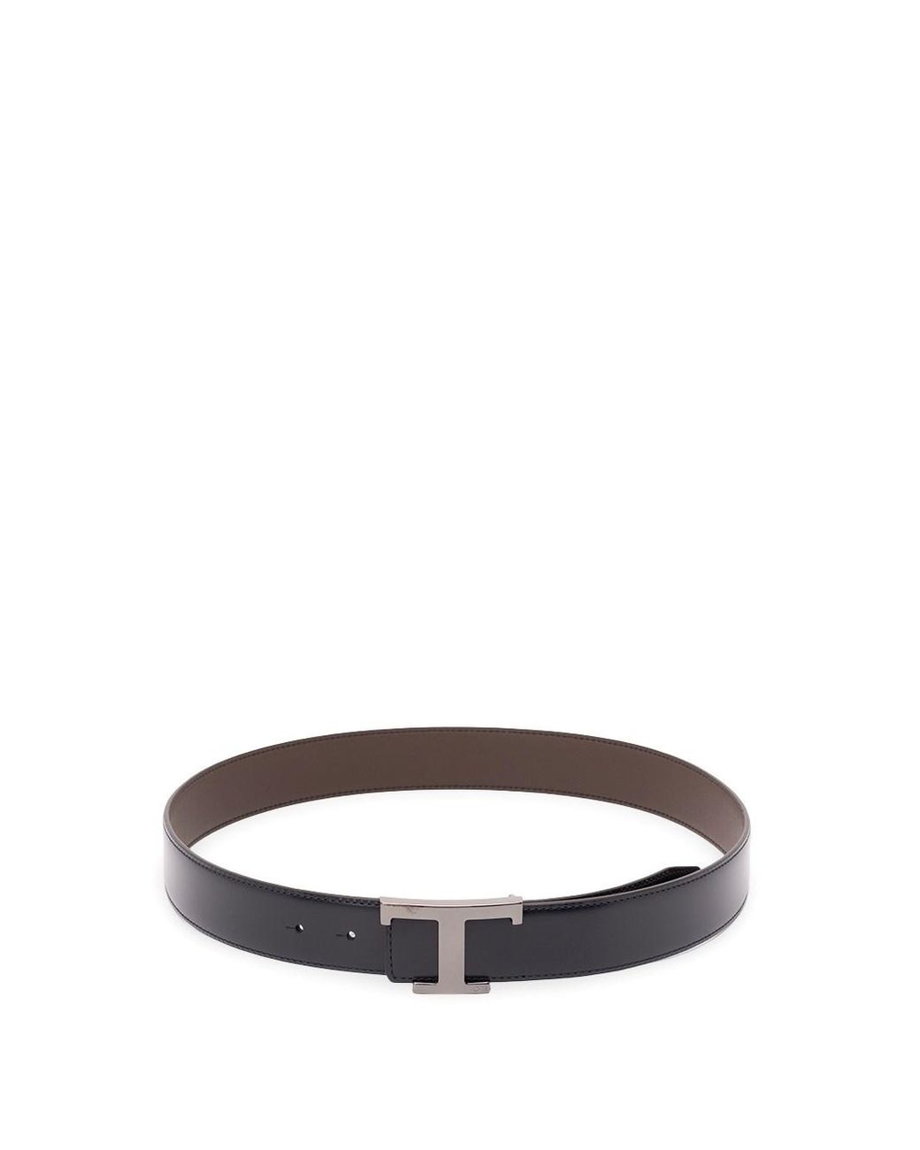 Tod's White T Timeless Reversible Belt for men