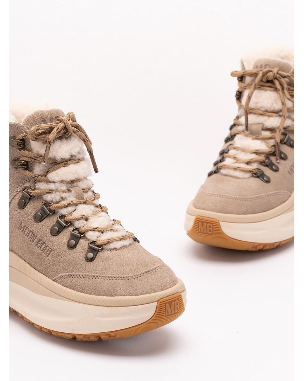 Moon Boot Natural 'Moon247 City Shearling Mid' Boots