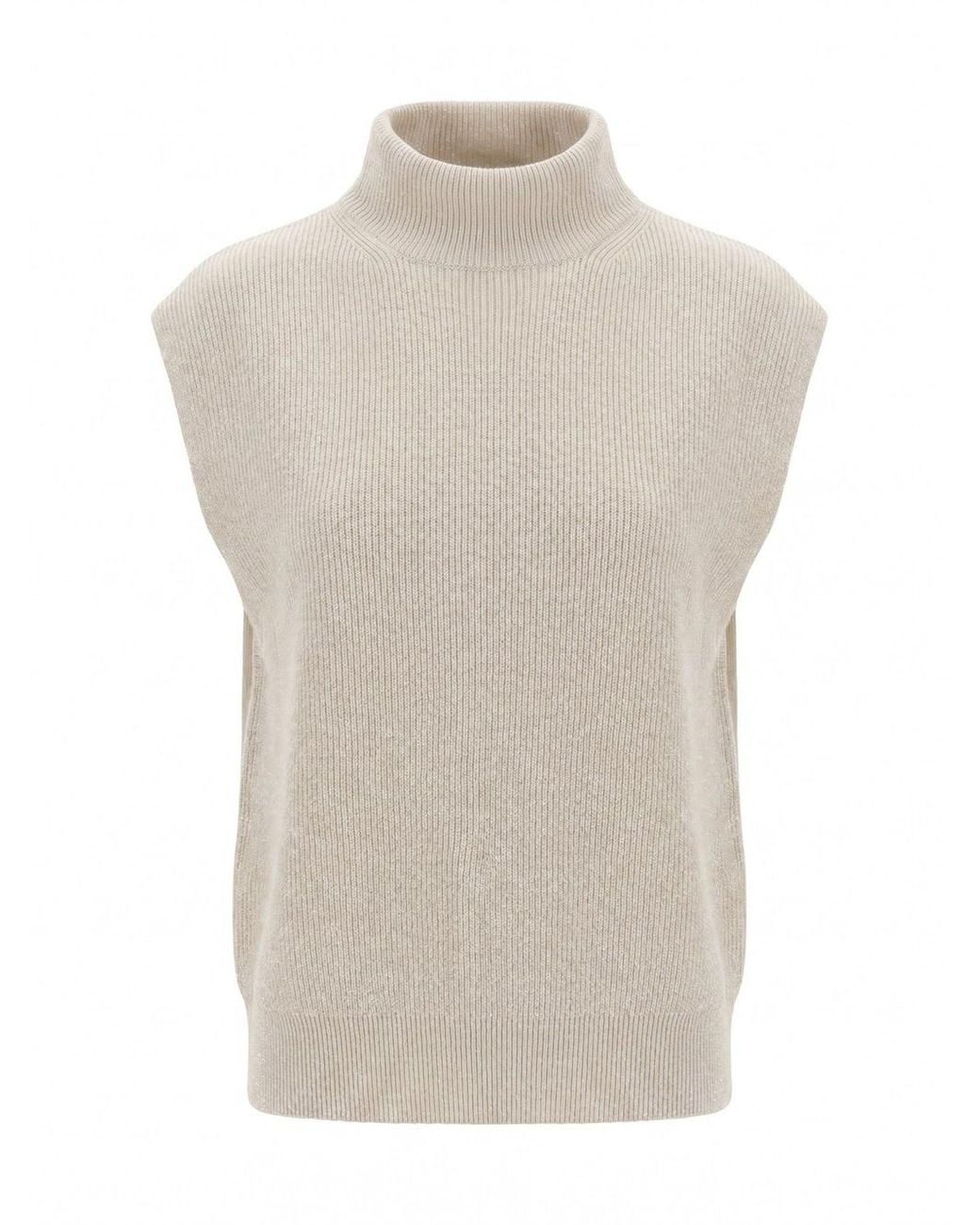 Peserico White Turtle Neck Sweater