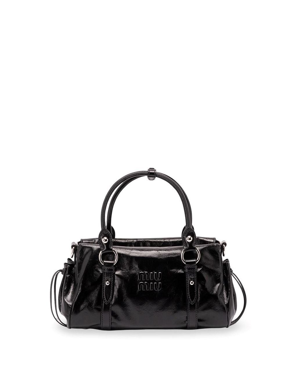 Miu Miu Black Shiny Leather Handbag
