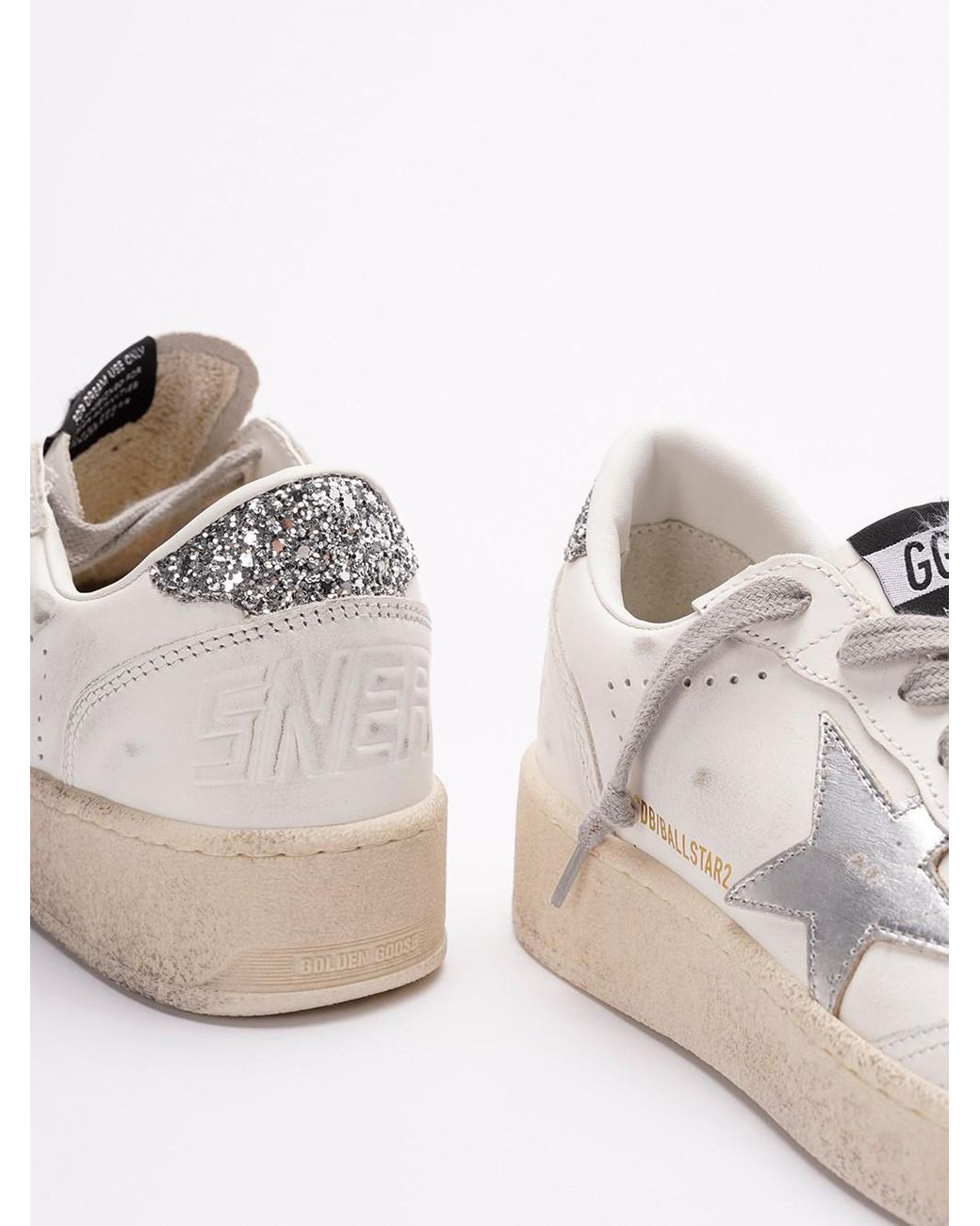 Golden Goose Deluxe Brand White 'Ball Star 2' Sneakers