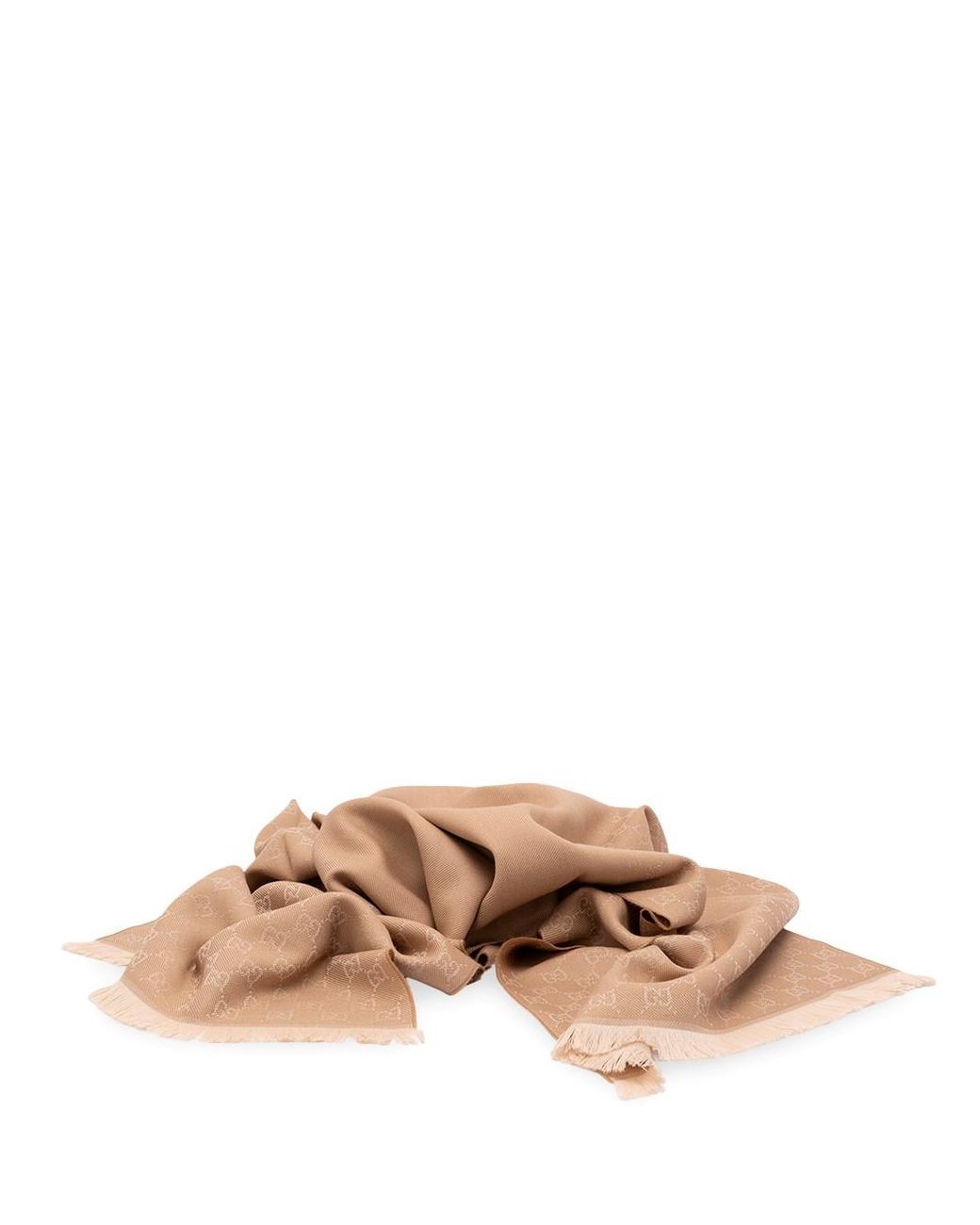 Gucci Natural Gg Wool Scarf