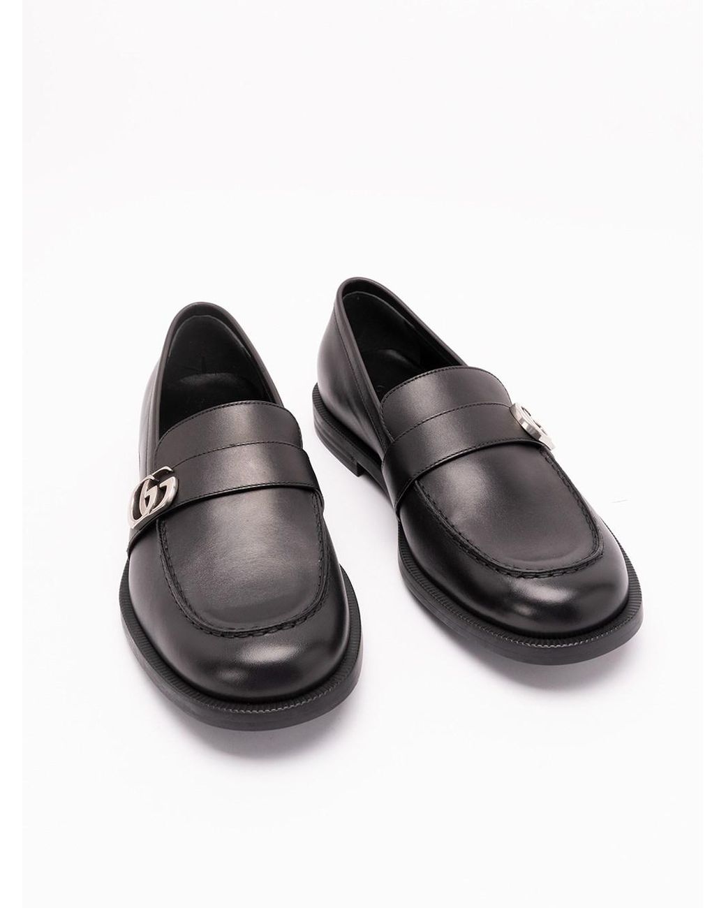 Gucci White Loafers With Double G for men