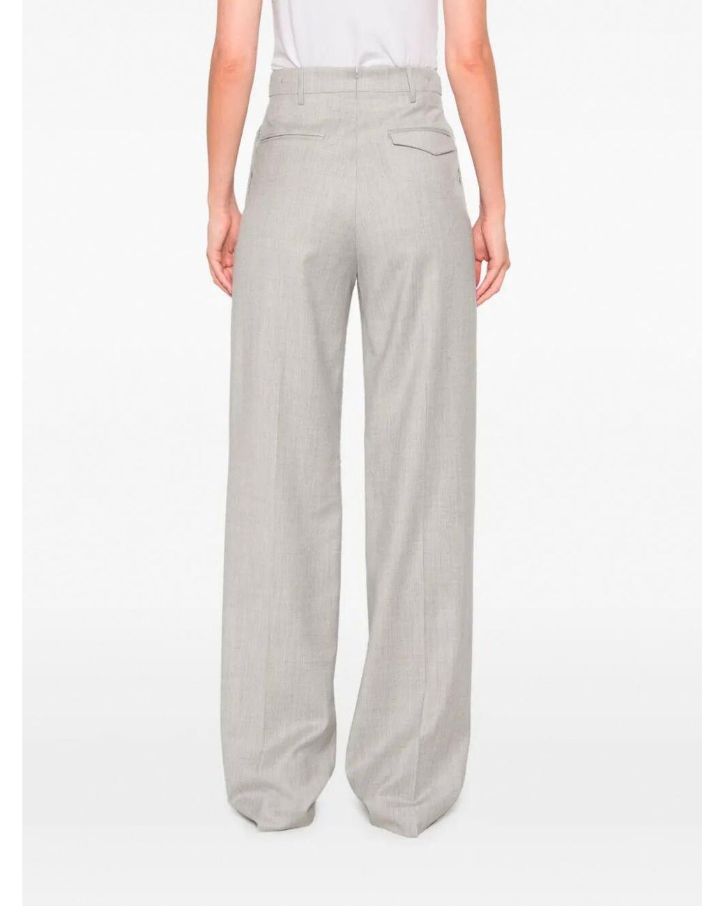 Berwich White High-Waisted Pants
