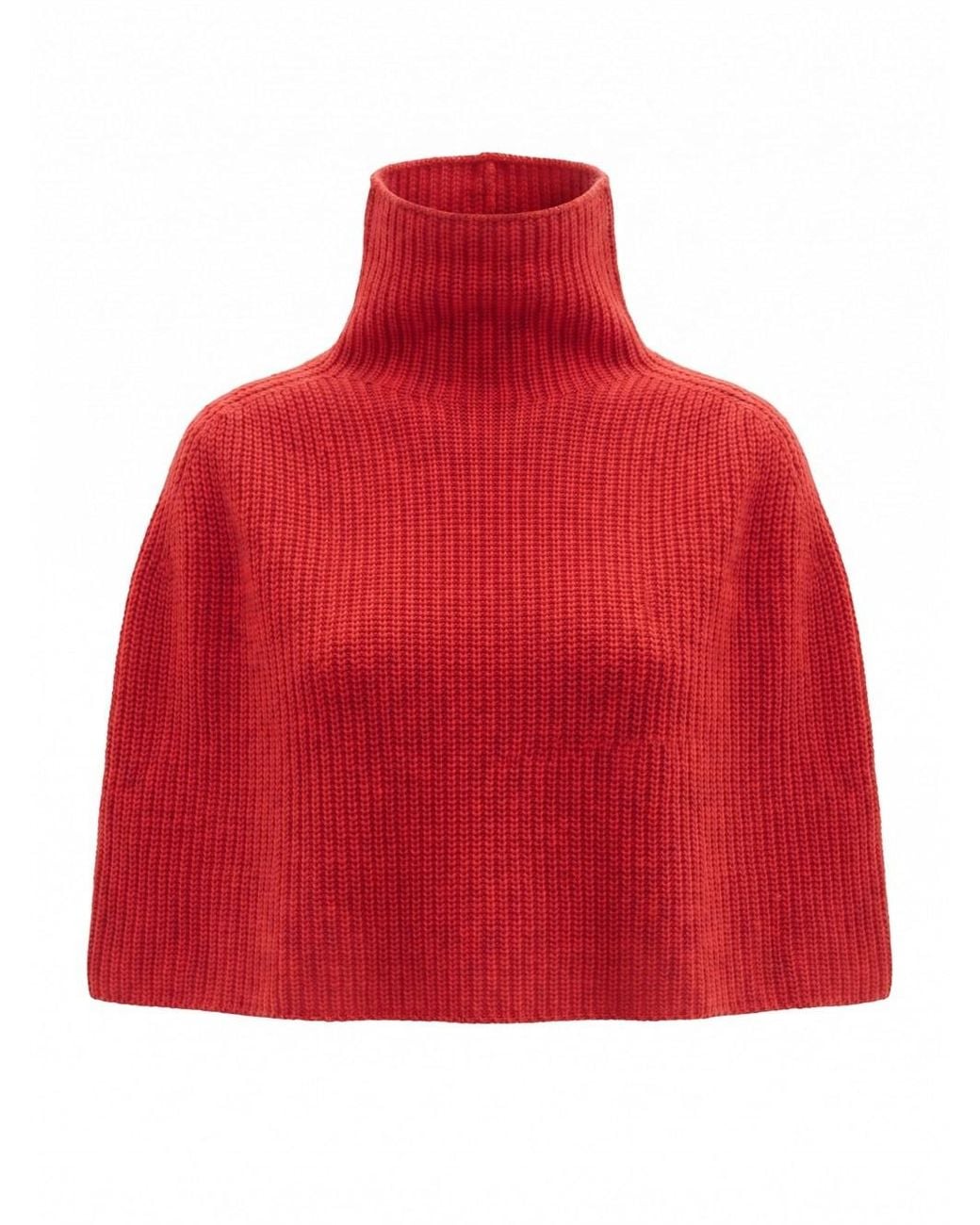 Sa Su Phi Red Cashmere Mini Cape