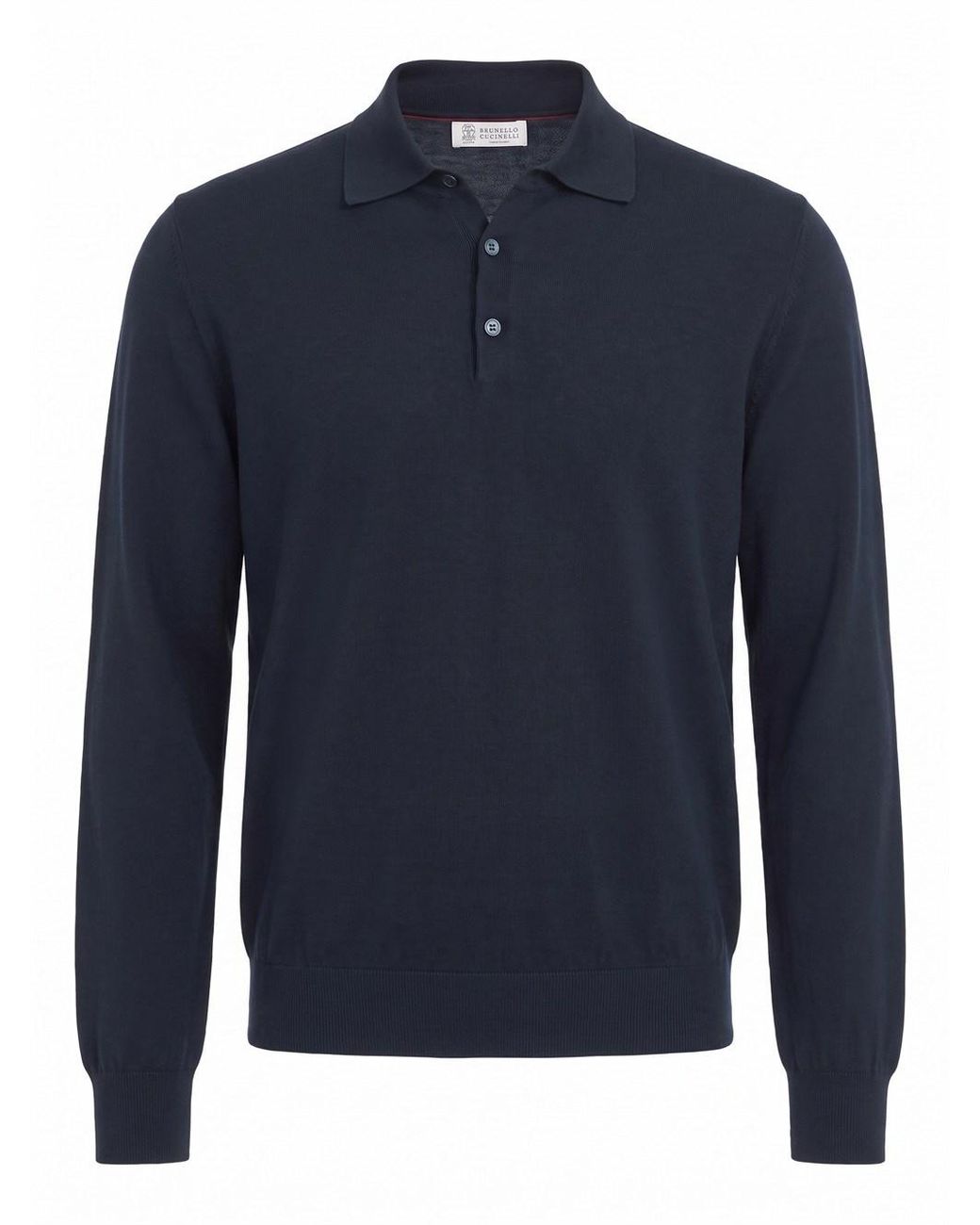 Brunello Cucinelli Blue Polo Neck Sweater for men