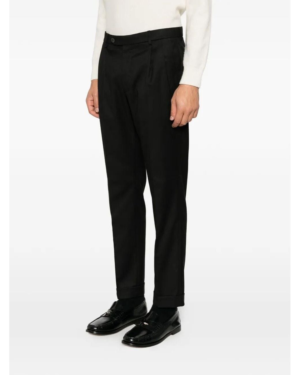 GTA Black 'Luca' Tecnico Wool Pants for men