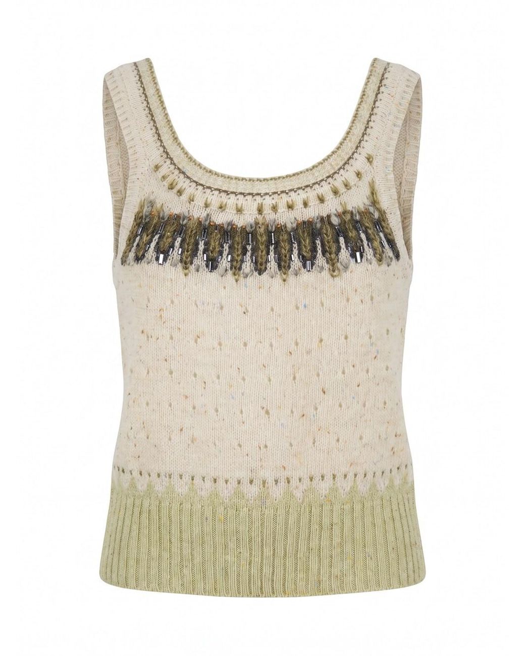 Ermanno Scervino Natural Knitted Top