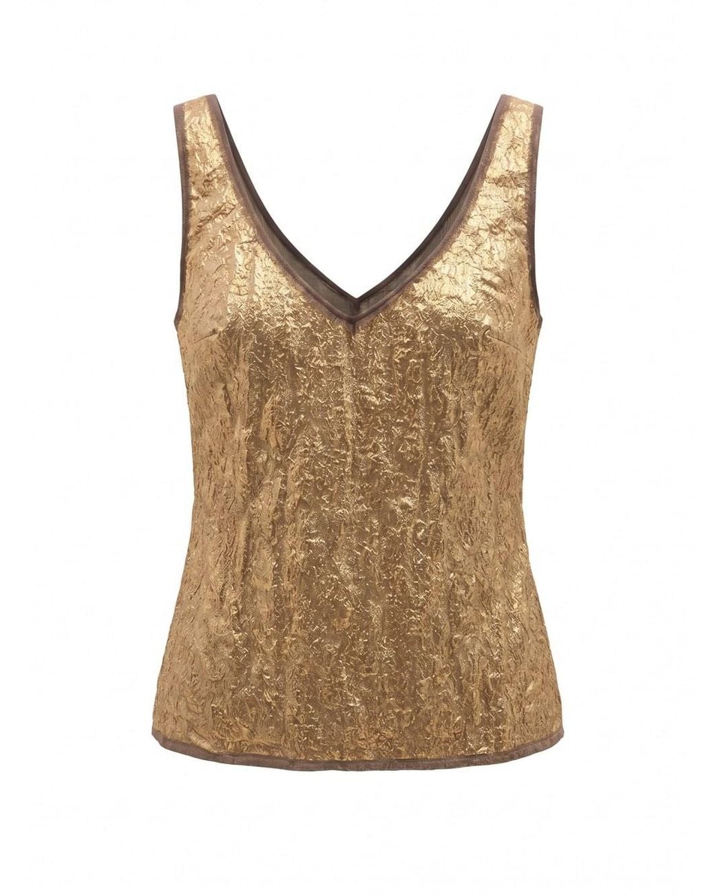Prada Brown V Neck Top