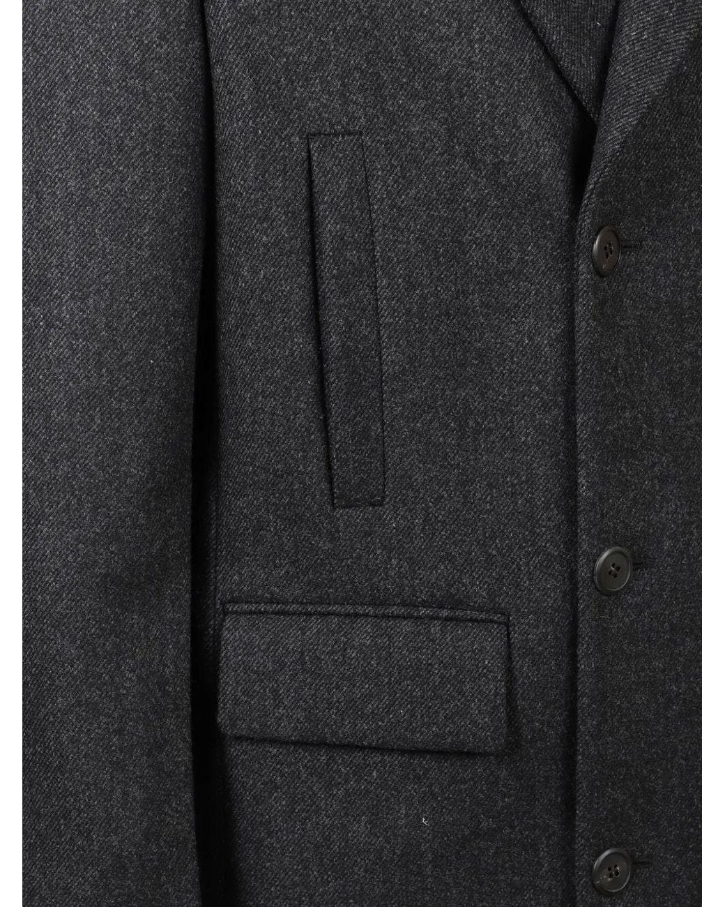 Prada Black Wool Coat for men