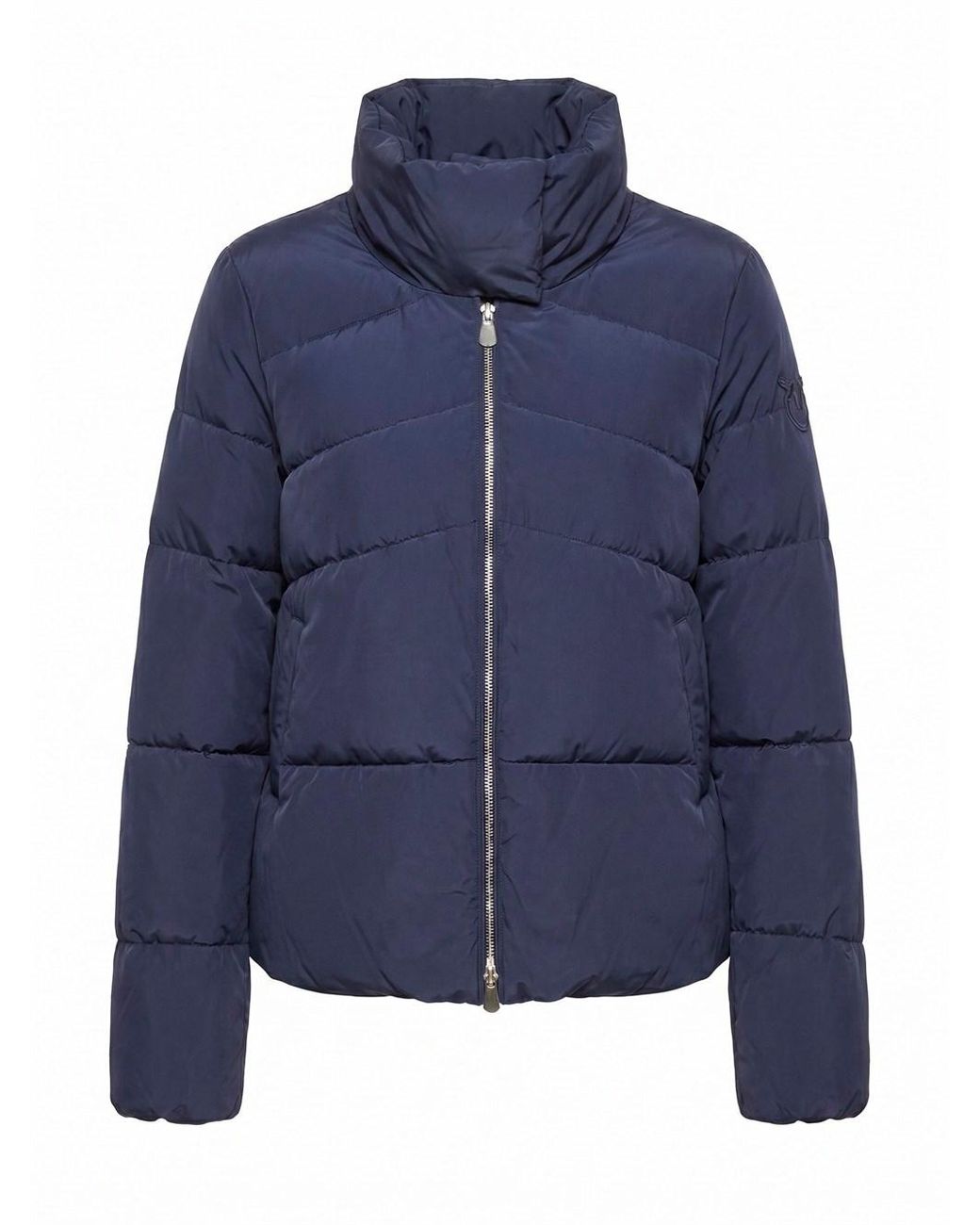 Pinko Blue Quilted High-Neck Jacket