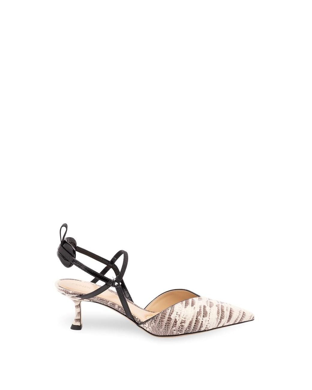 Fendi White 'Colibri Lite' Slingback