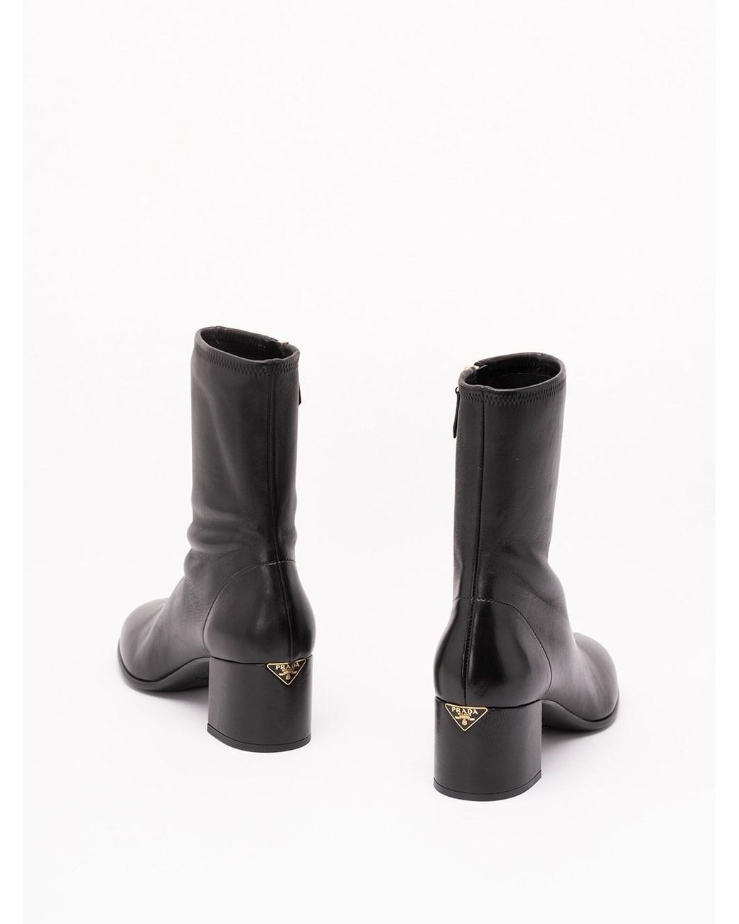 Prada Black Stretch Nappa Leather Booties