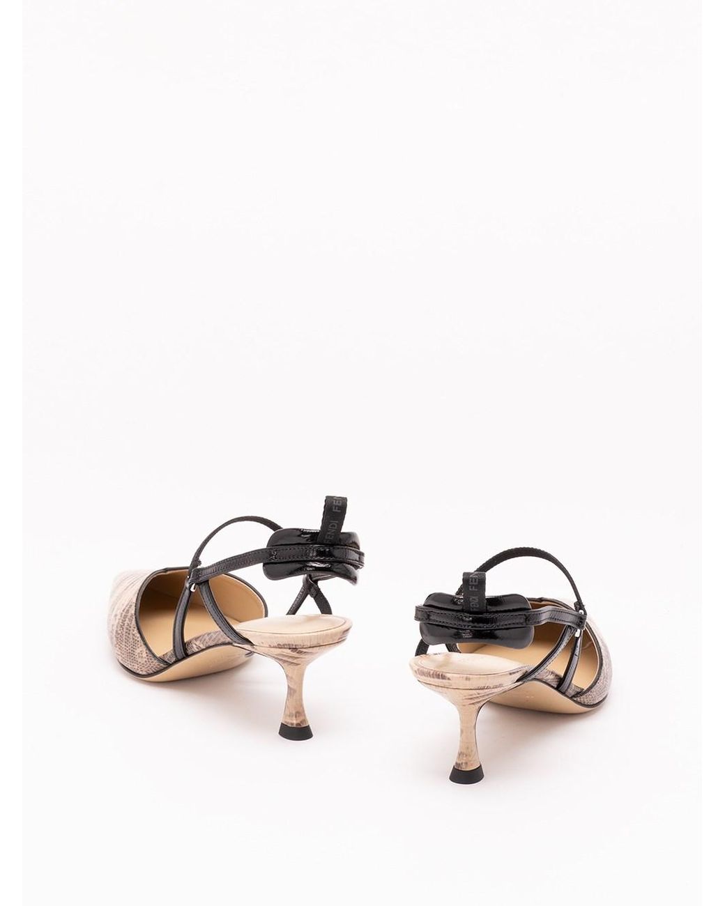 Fendi White 'Colibri Lite' Slingback