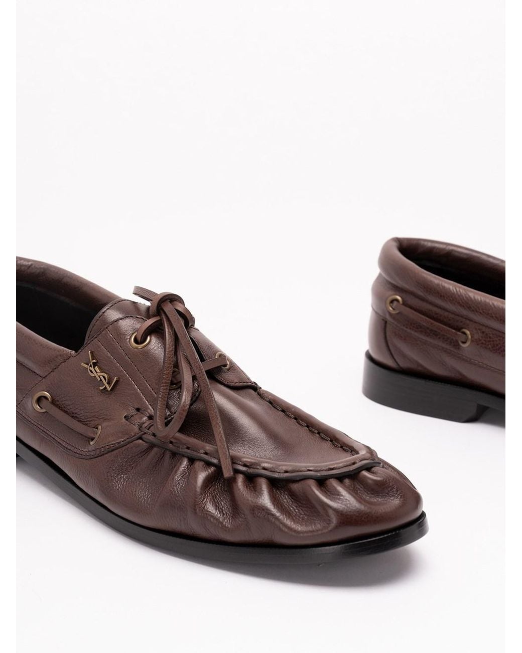 Saint Laurent Brown 'Mag' Loafers for men
