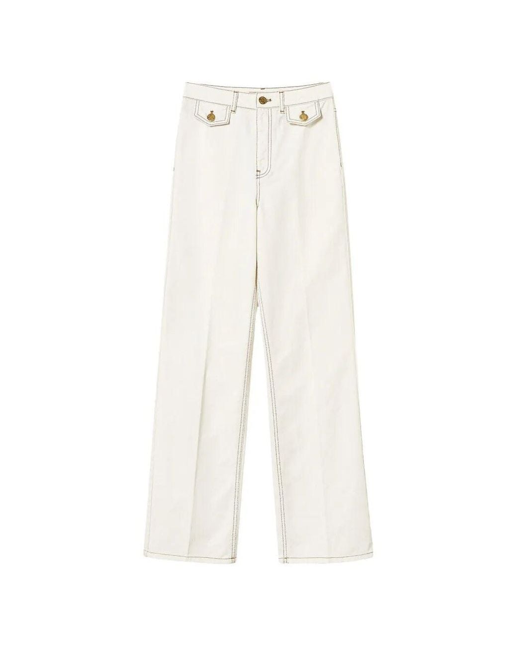 Twinset White Straight Trousers