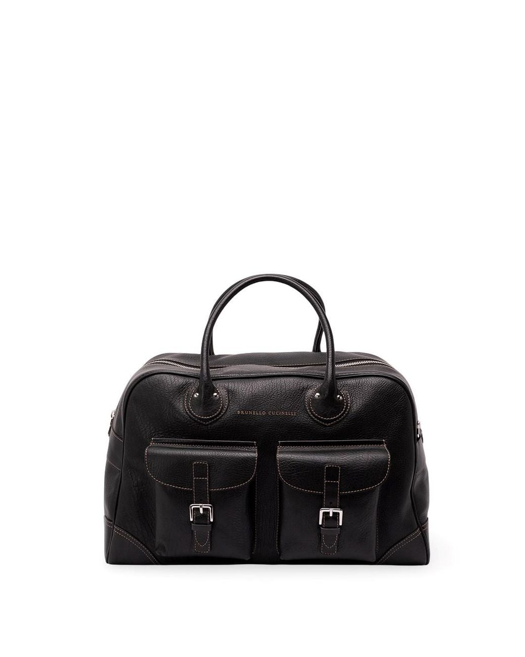 Brunello Cucinelli Black Weekender Bag for men