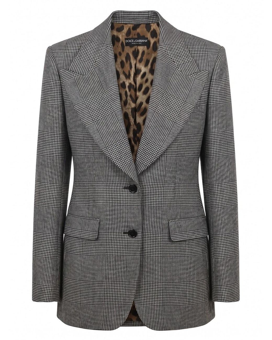 Dolce & Gabbana Gray Dolce & Gabbana Dolce & Gabbana Single-Breasted Blazer