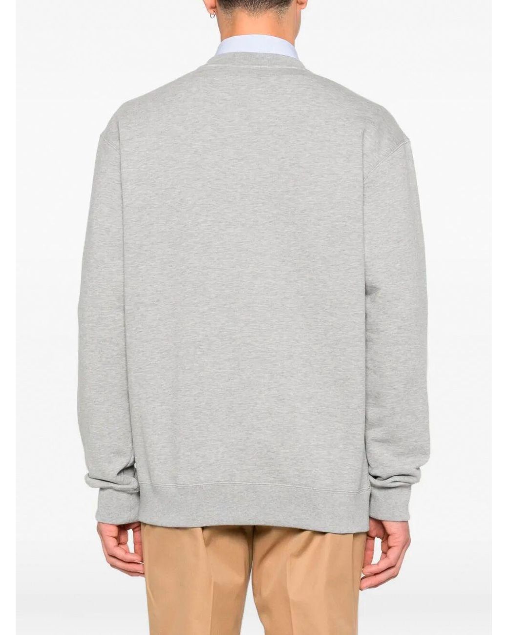 Gucci Gray Crew-Neck Sweatshirt for men