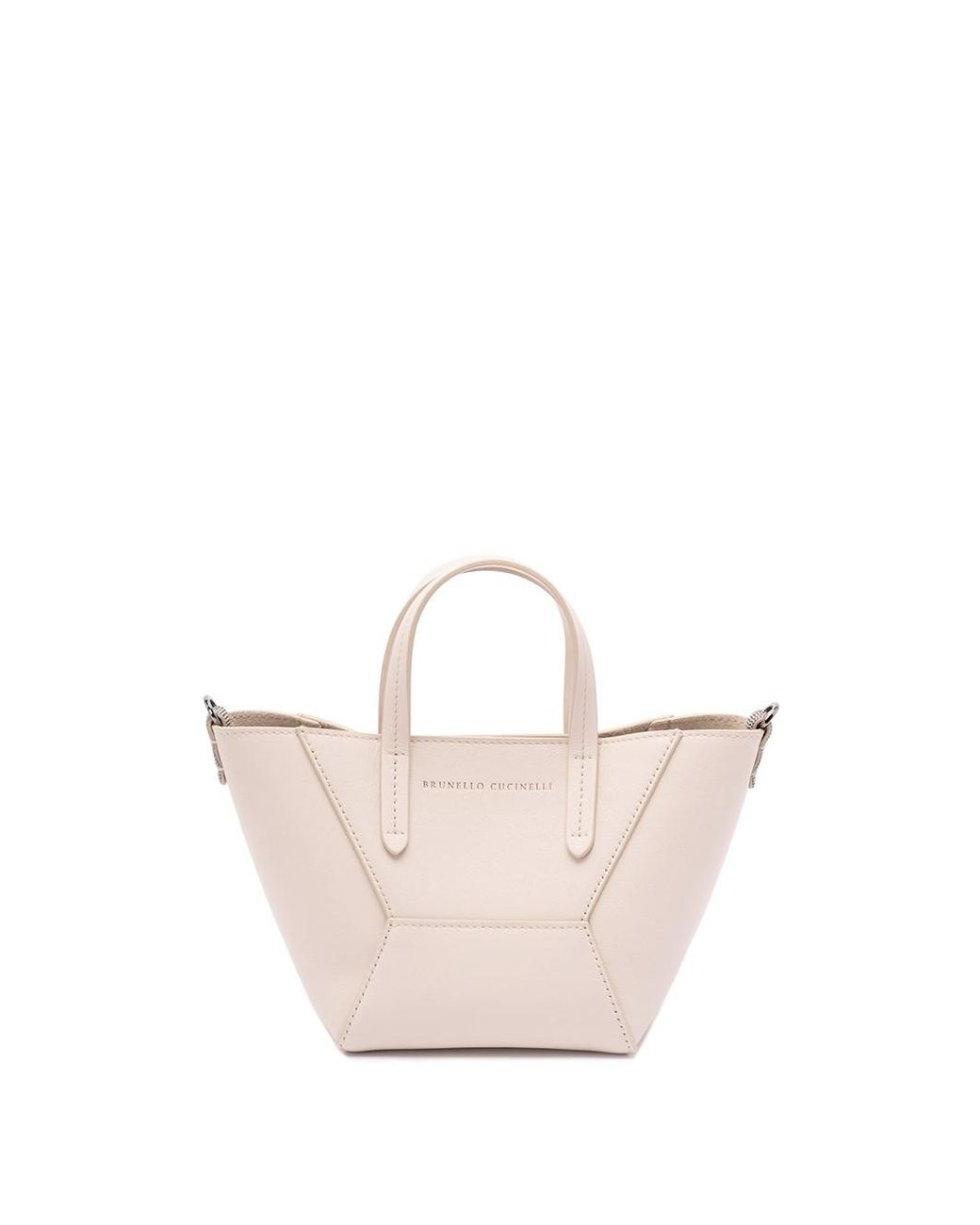 Brunello Cucinelli White 'Bc Duo' Handbag
