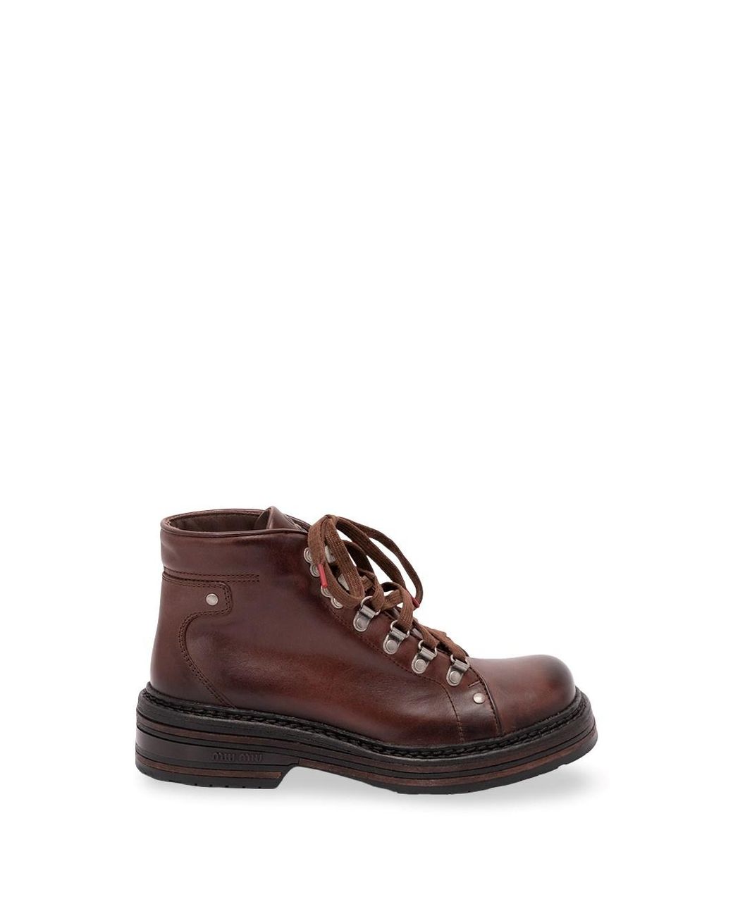 Miu Miu Brown Leather Bootie