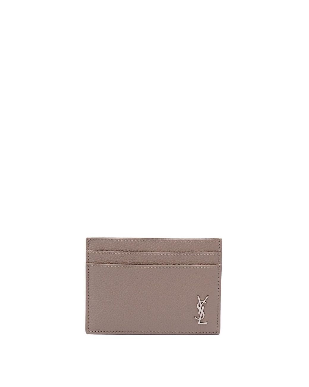 TINY CASSANDRE credit card wallet in crocodile-embossed matte leather, Saint Laurent